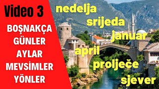 3. Video: Günler, Aylar, Mevsimler, Yönler | Dani u Sedmici, Godišnja Doba, Mjeseci, Strane Svijeta