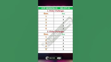 KYP SESSION 35 CLICKER ANSWER | Session 35 CLICKER ANSWER #clicker