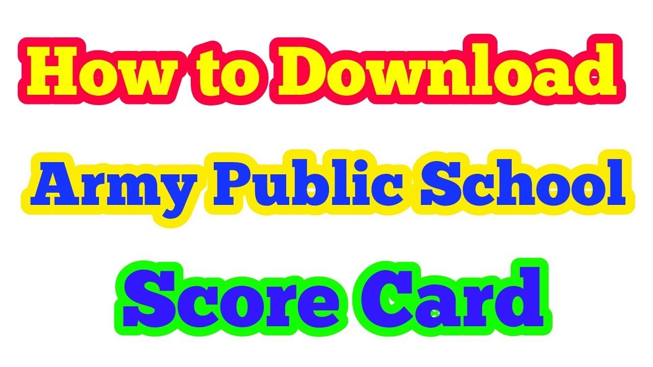 How to download Army Public School PGT-TGT-PRT score Card , Score card , Result