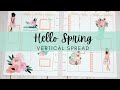 Plan with me//Hello Spring//Vertical Spread