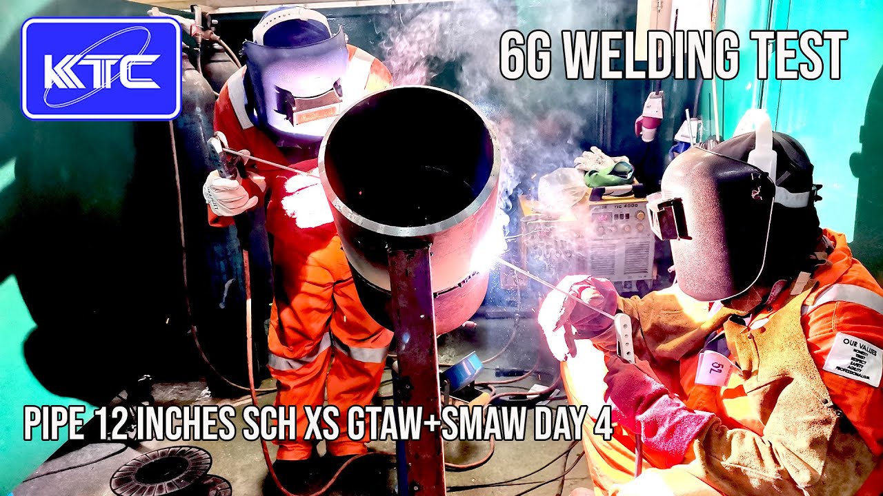 6G Welding Testing Pipe 12" Sch XS GTAW+SMAW DAY4 YouTube