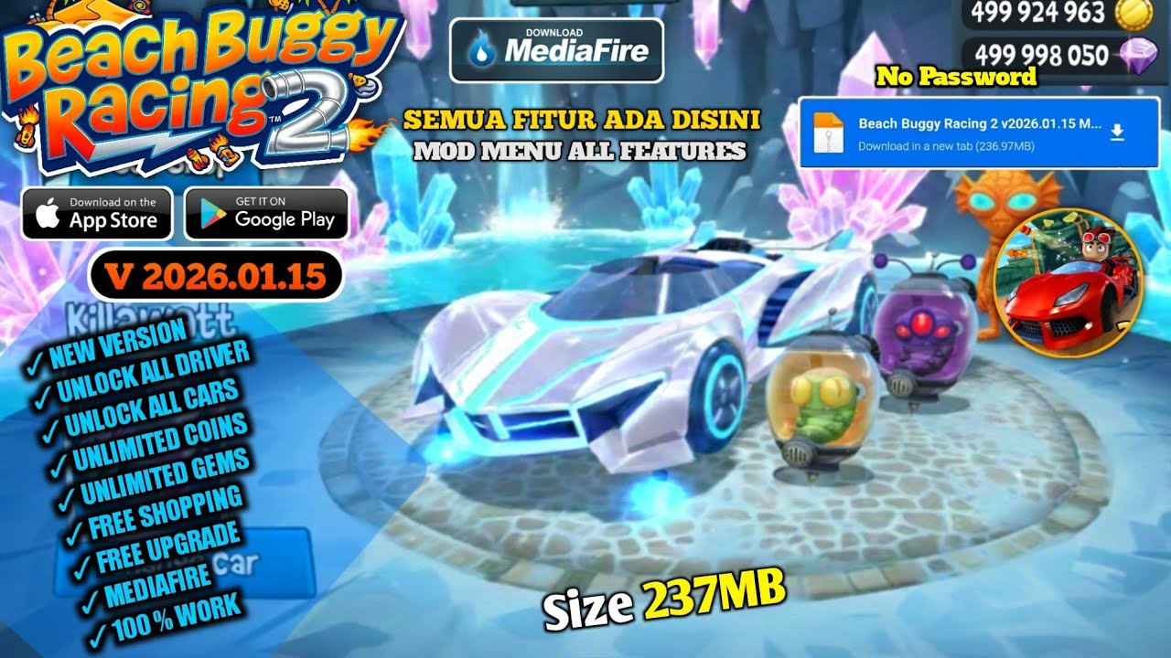 Beach Buggy Racing 2 Mod Apk 2026.01.15 Terbaru Version 2026 - Unlimited Money & Unlock All Car