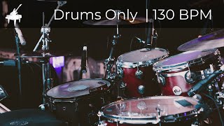 Basic Metal Simple Drum Beat | 4/4 | 130 BPM | Drums Backing Track for practise