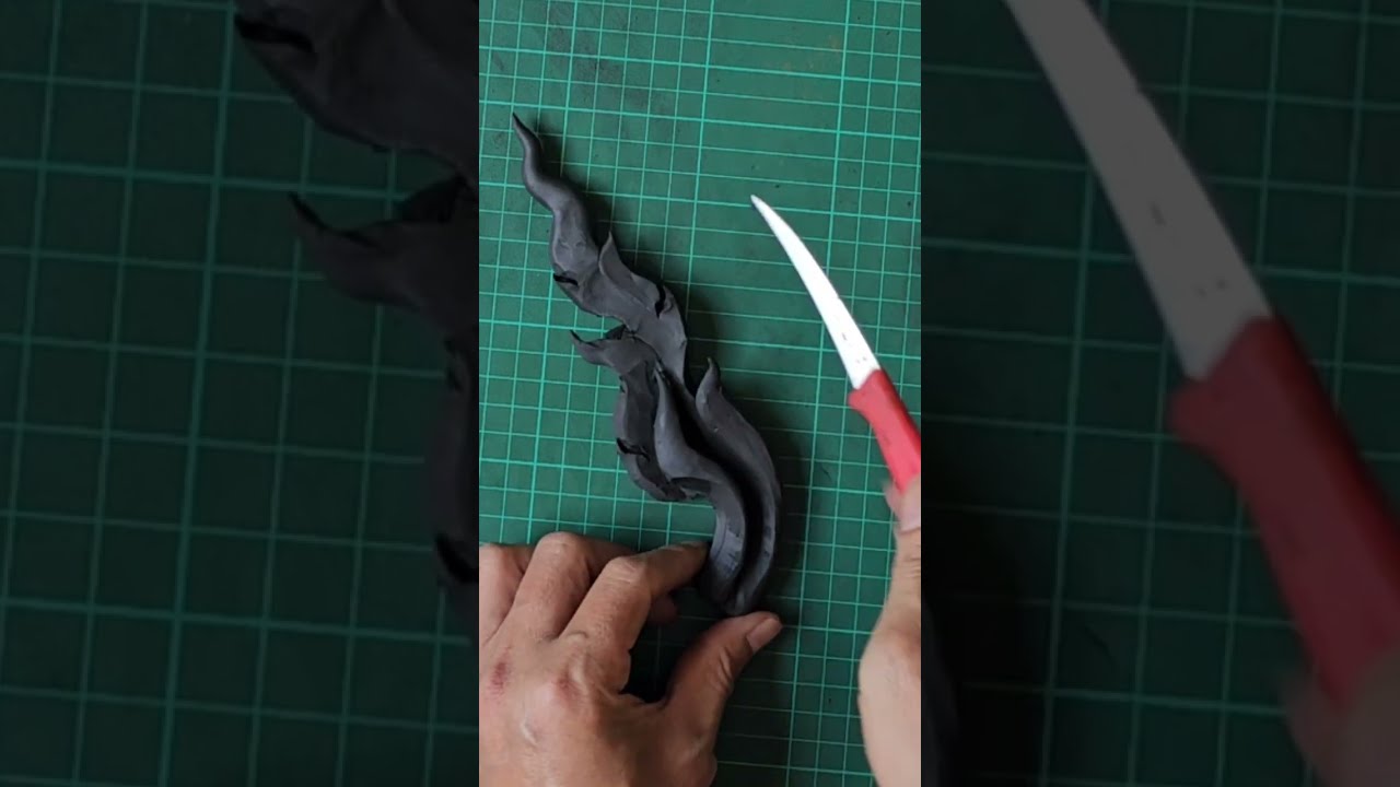 การปั้นลายไทยด้วยดินน้ำมัน ปั้นกระหนกยอดเปลว