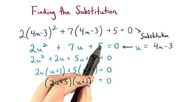 Making the Substitution and Solving for u - Visualizing Algebra