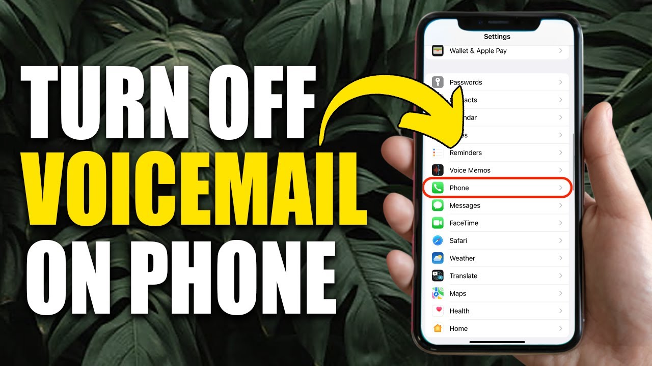 How To Turn Off Voicemail On Phone - YouTube