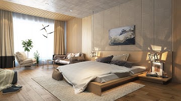 Vray for 3ds max: Nice Bedroom 028 Rendering in 3Ds Max and Vray 3.6