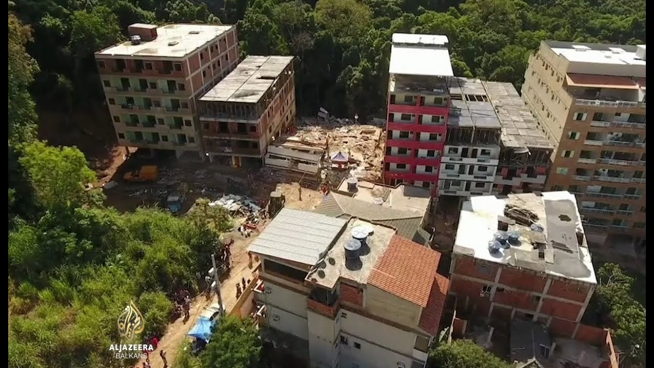 يعيش السكان حالة من الخوف بعد انهيار مبنى في ريو دي جانيرو