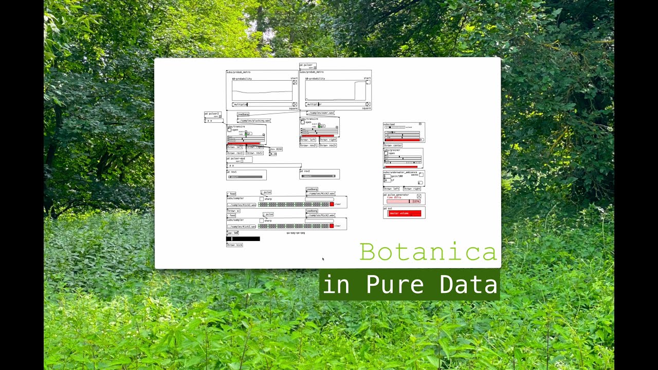 Botanica in Pure Data - Experiment 1 - YouTube