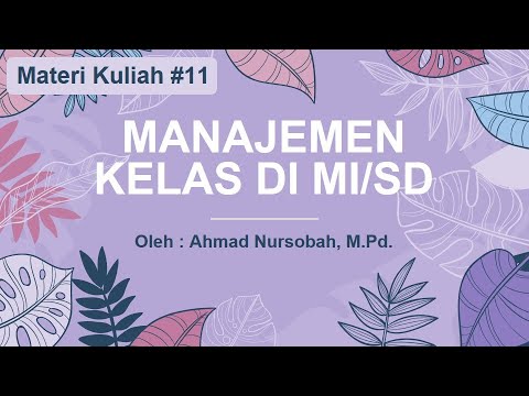 Manajemen Kelas di MI/SD | Materi Kuliah