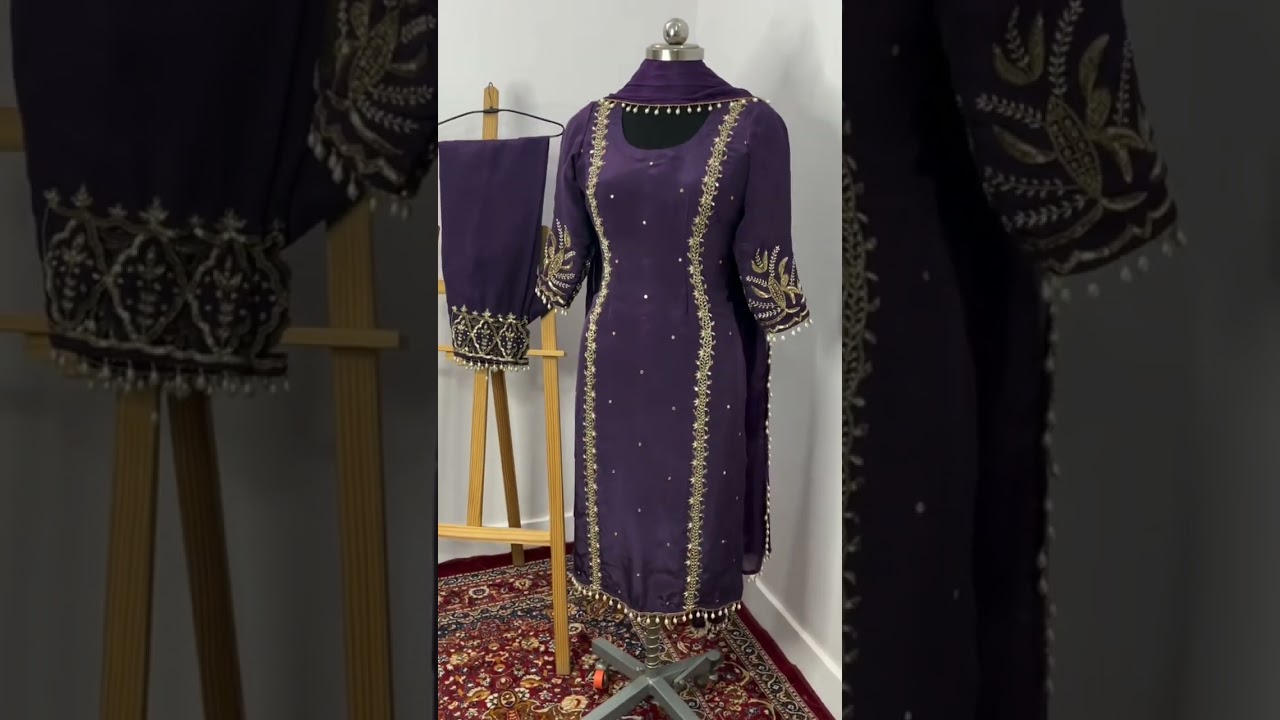 Purple colour suit degins 