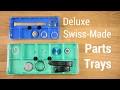 Watchmaker's Parts Trays Deluxe Organizers with Locking Lids