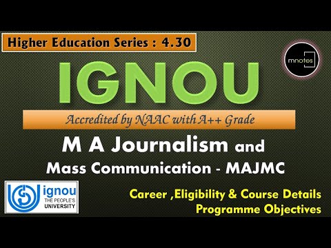 IGNOU | M A Journalism And Mass Communication | IGNOU In Malayalam