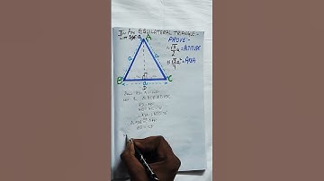 🛺In an EQUILATERAL Triangle with Side "a" Prove ALTITUDE=(√3/2)a & AREA =(√3/4)a²