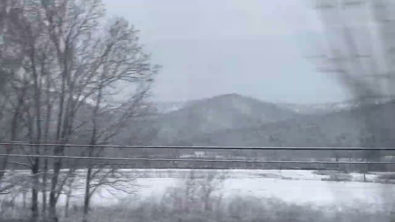 왓카나이에서 아사히카와로 가는 기차안에서 본 바깥 풍경 3