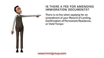 Is there a fee for amending immigration documents?
