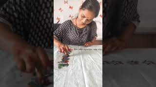 Stencil Printing Painting Bed Sheets