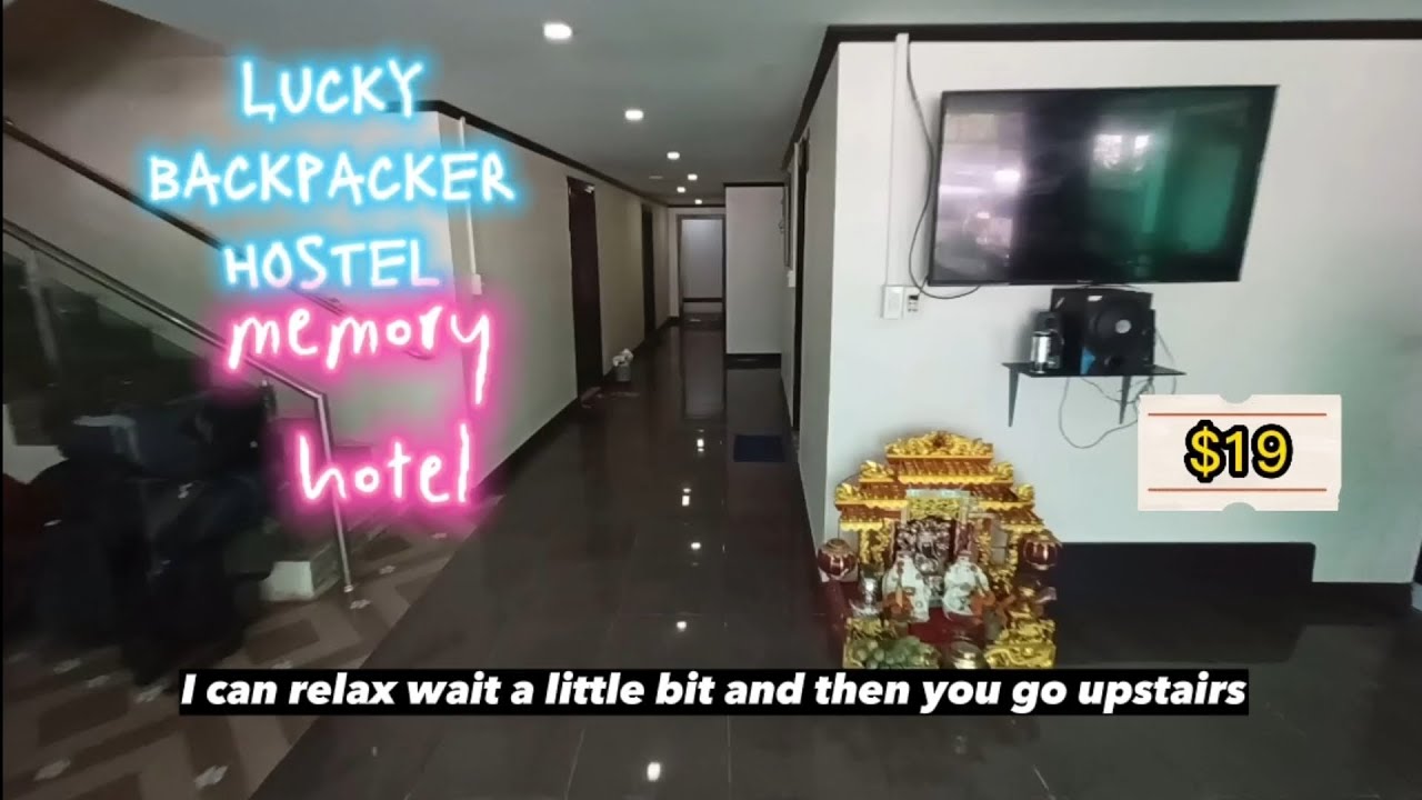 Lucky backpacker hostel. Memory hotel. Single room in Vientiane, Laos for $19