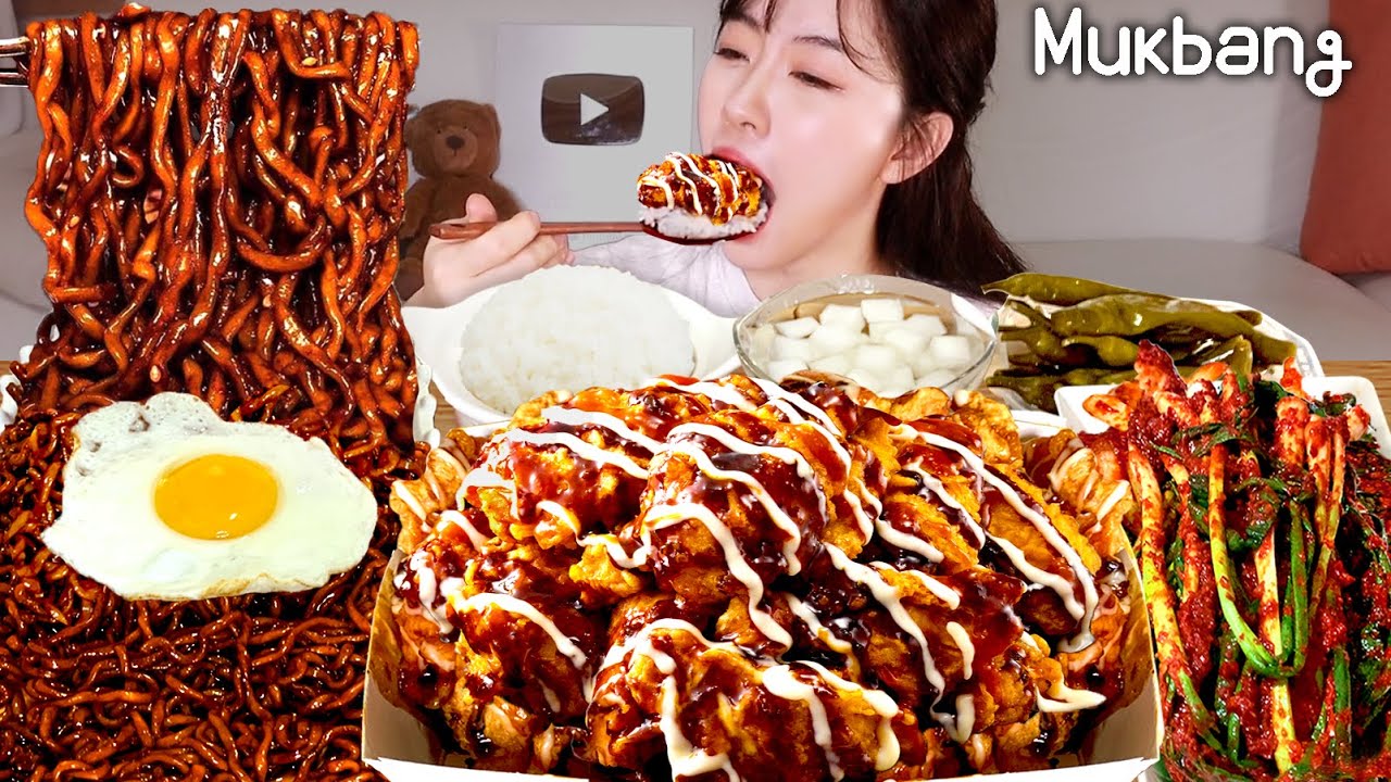Сладкий и ароматный Supreme Black Label Pouletti, Chapagetti, Kimchi▶REAL SOUNDㅣASMR MUKBANG