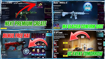 🥰 Finally M4 GLACIER BACK BGMI UP COMING UP EVENT NEXT PREMIUM CRATE