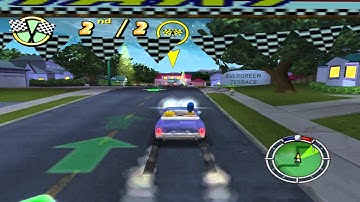 The Simpsons Hit and Run Walkthrough - Level 4 - Race 3 Checkpoint Race [HD]