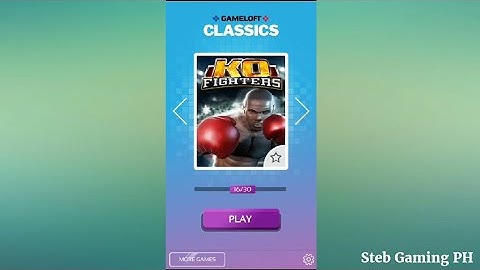 Gameloft Classics: 20 Years - KO Fighters (Android)