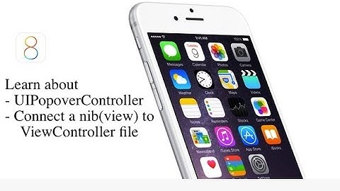 Learn Swift - How to use a UIPopoverController (with XIB)