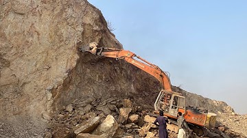 Excavator Breaking Mountains | Dangerous Operator Skills in Action