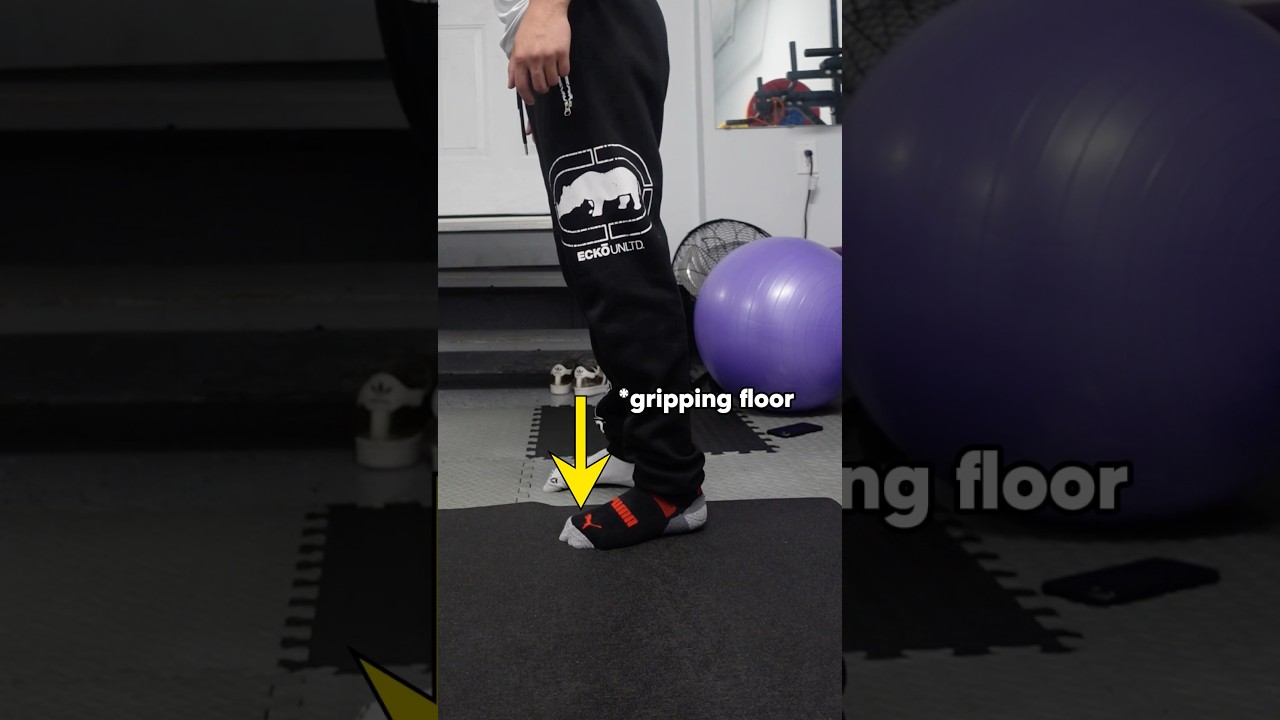 Act as if your gripping the ground. 