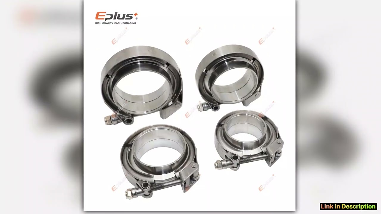 Eplus Car 304 Stainless Steel Quick Release V Band Clamp Turbo Exhaust Pipe Vband Clamp Male Female