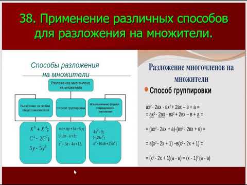 Многочлен 7 класс презентация макарычев. Применение преобразований целых выражений. Применение различных способов разложения многочлена на множители. Применение различных способов для разложения на множители. Преобразование целых выражений в многочлен.