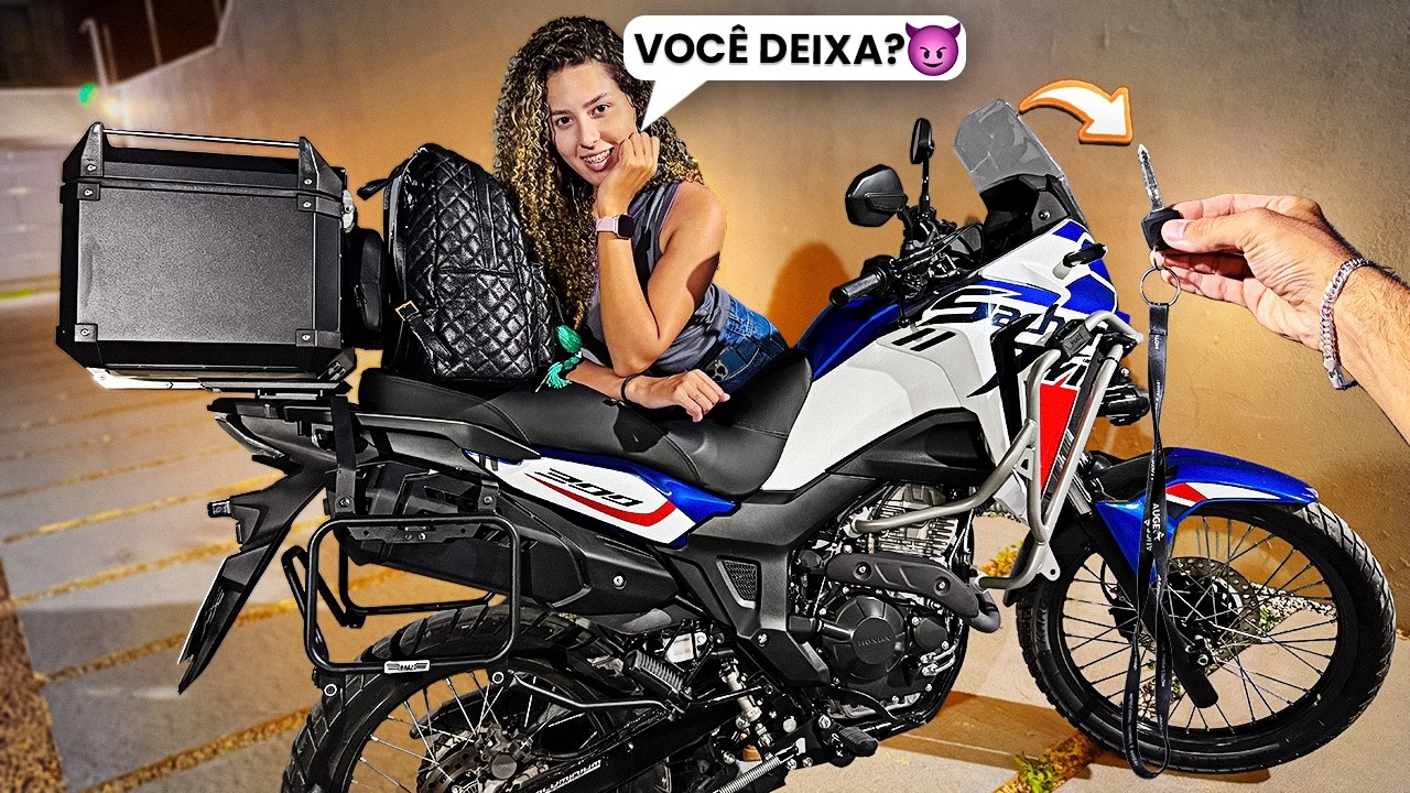 DEIXEI A JAMILLY IR NA MINHA MOTO PRA FACULDADE