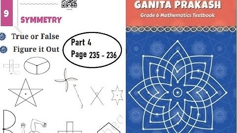 Symmetry Class 6 Ch 9 Ganita Prakash Part 4 P 235 - 236 Rotational Symmetry Figure it Out True False