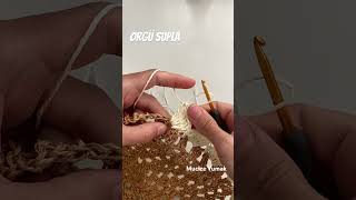 Örgü Supla Modelleri-Örgü Amerikan Servisi #kolayörgümodelleri #örgüsupla #elemegim #tığişi #crochet