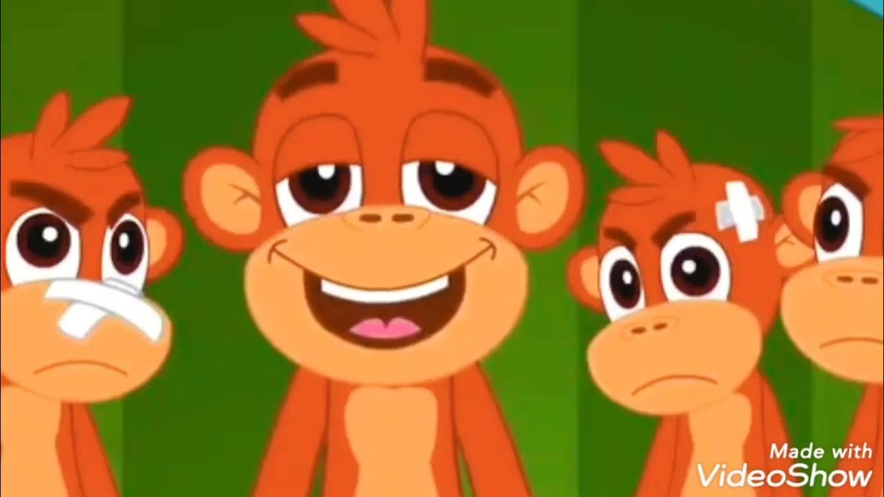 Five Little Monkey Jumping On The Bed Kids Rhymes As