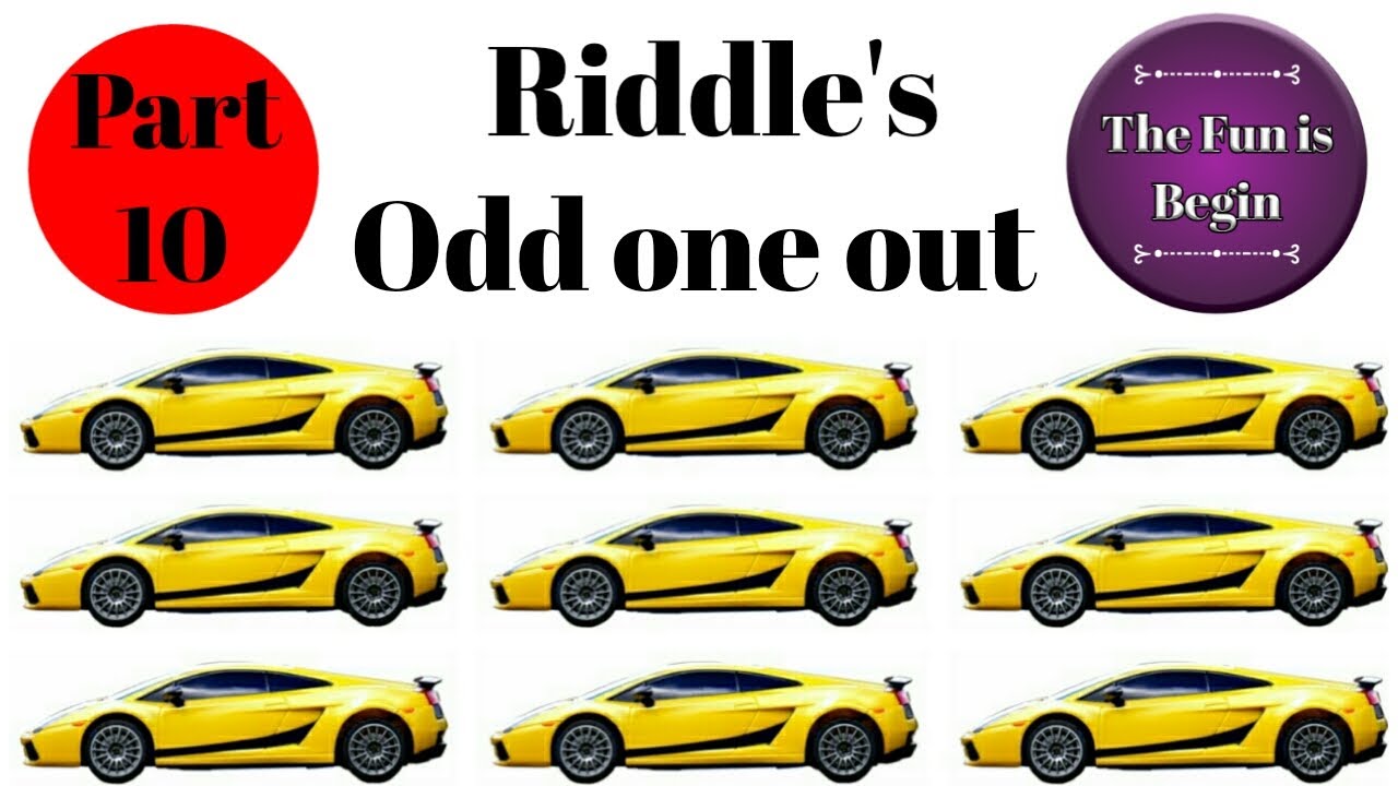 Car Riddle Part 10 Odd one out Riddle YouTube