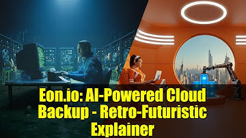 Eon.io: AI-Powered Cloud Backup - Retro-Futuristic Explainer