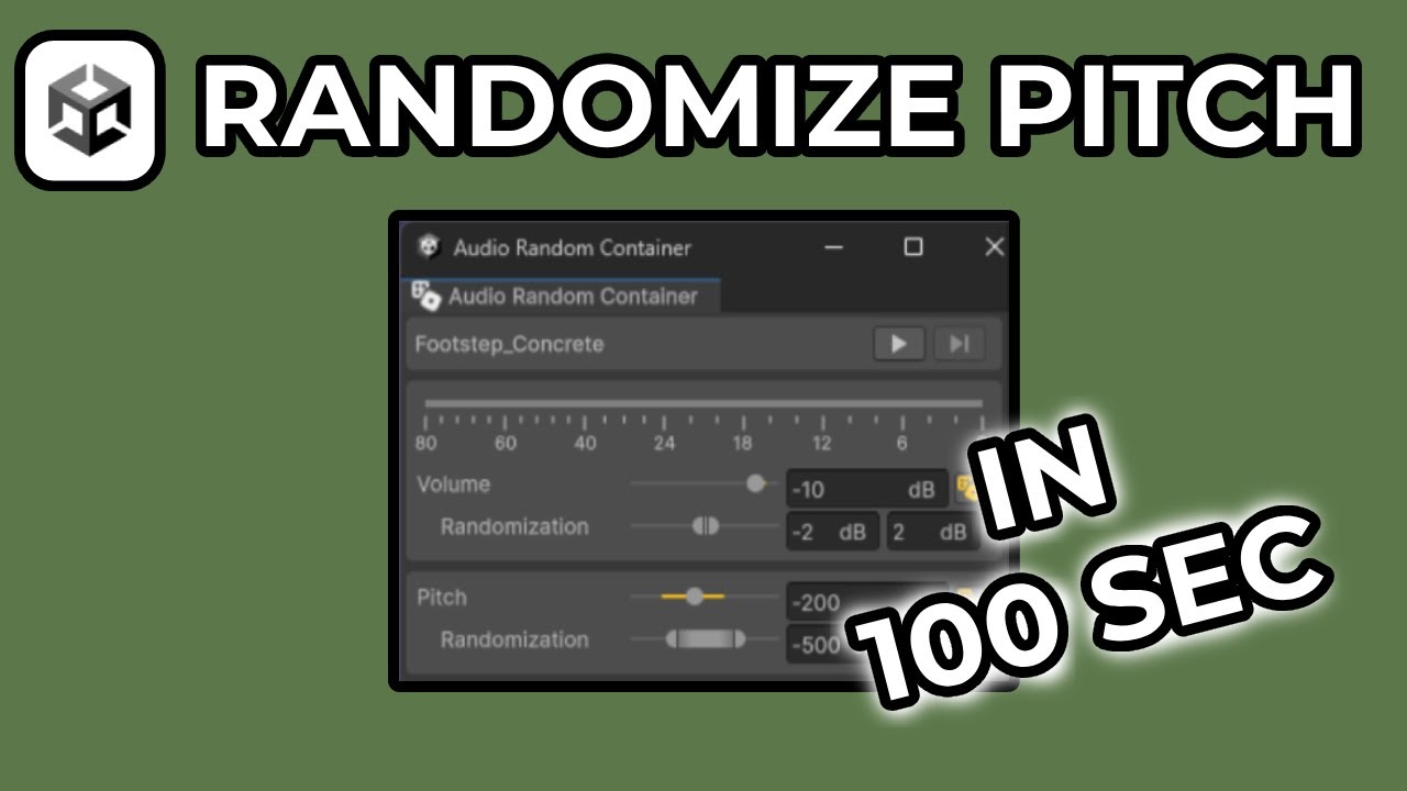 How To Randomize Pitch Of Audio In Unity 6 (Audio Random Container ...