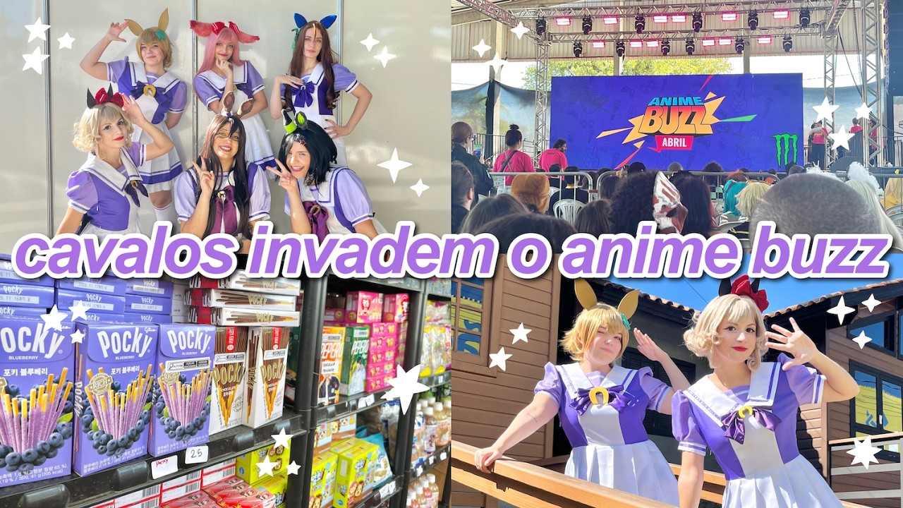 Meninas cavalo invadem o Anime Buzz! (Vlog cosplay ☆ Parte 1)