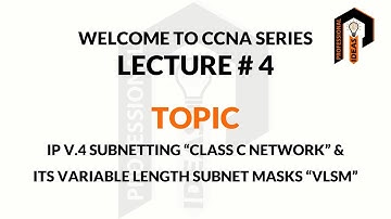 CCNA, IP V 4 SUBNETTING OF CLASS C NETWORK LECTURE 4