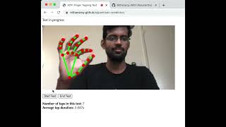 XDP Hackathon: Parkinson Detection using AI - Finger Tapping Test of a mimicked patient
