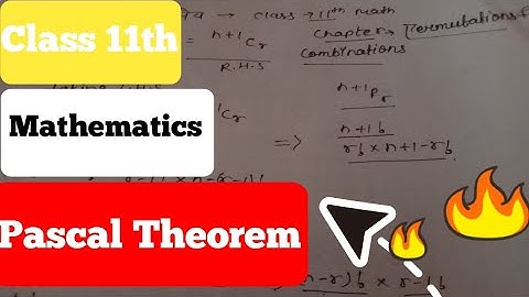 Pascal’s Theorem | Class 11 Maths | Conic Sections Explained with Examples