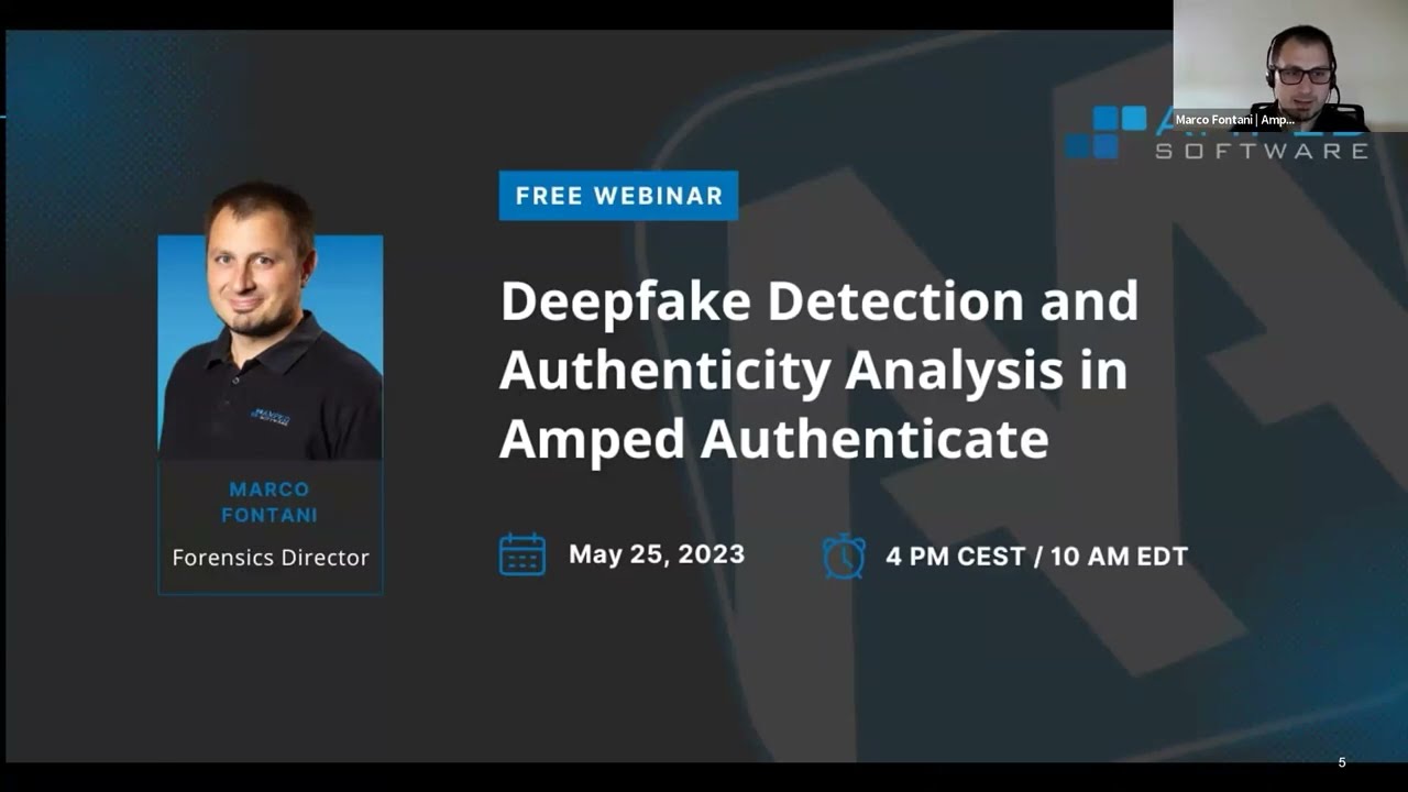 Deepfake Detection And Authenticity Analysis In Amped Authenticate