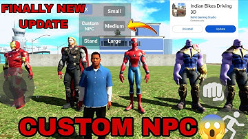CUSTOM NPC + CAR SAVING 😱 ||NEW UPDATE IN INDIAN BIKE DRIVING 3D😲|| #indianbikesdriving3d#viral 