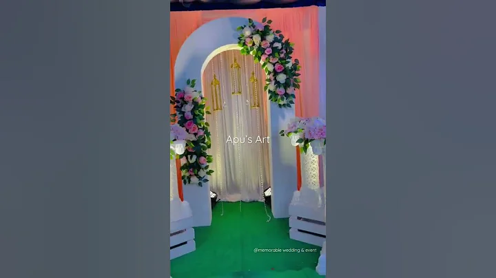 wedding stage decor | #shorts #short #shortvideo #wedding#decor #reels #reel #video #viral #art