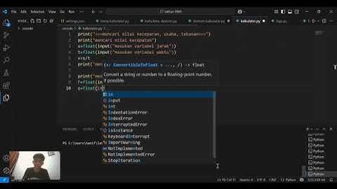 Dasar-Dasar Komputasi Kalkulator Interactive Shell (Kecepatan, Usaha, Tekanan)