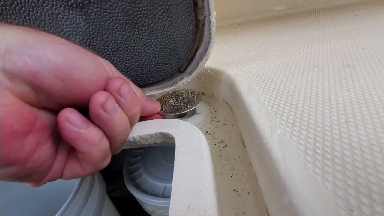 Mainship 400 lazarette drain fix part 2 YouTube