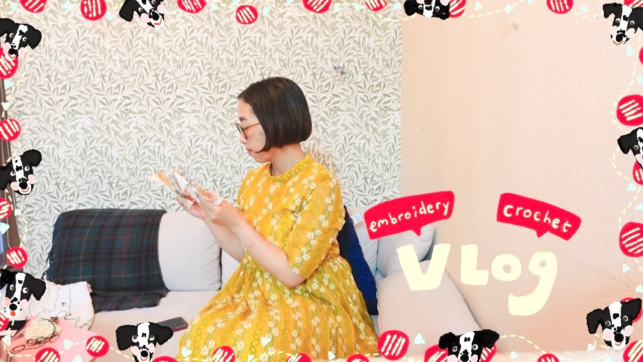 早朝5時から始まる刺繍作家の日常🪡🧶｜犬のオーダー刺繍ブローチ制作・秋祭りの3日間・かぎ針編み教室