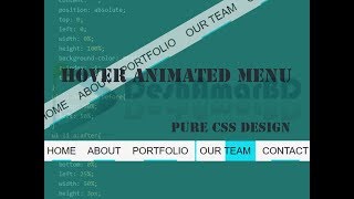 How to make Animated Hover menu With HTML & CSS || Pure Css Design
