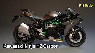 Tamiya 1/12 Scale Kawasaki Ninja H2 Carbon 조립과 도색 풀영상[PlaMo]